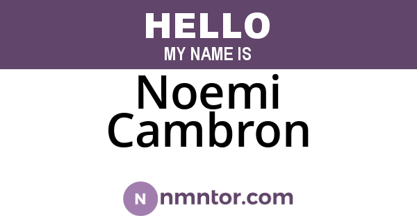 Noemi Cambron