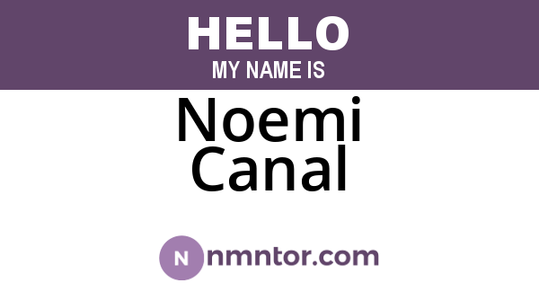 Noemi Canal