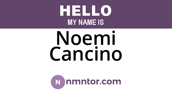 Noemi Cancino