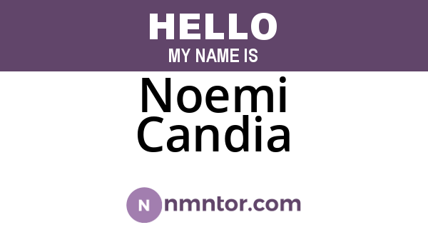 Noemi Candia