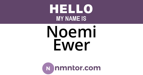 Noemi Ewer