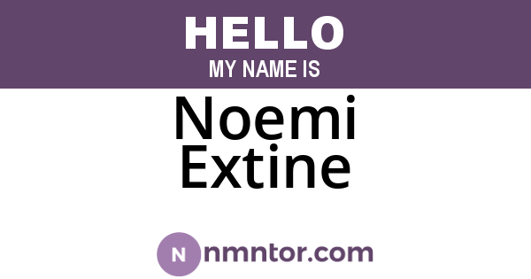 Noemi Extine