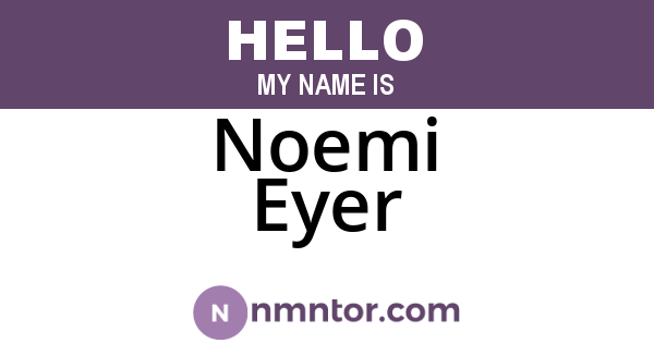 Noemi Eyer