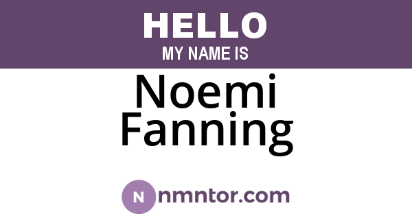 Noemi Fanning
