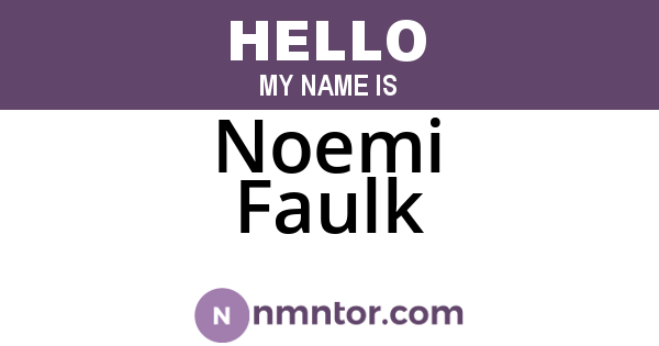 Noemi Faulk