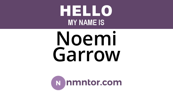 Noemi Garrow