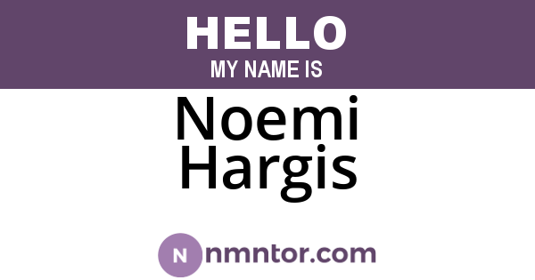 Noemi Hargis