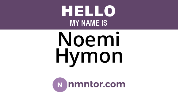 Noemi Hymon