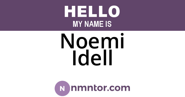 Noemi Idell
