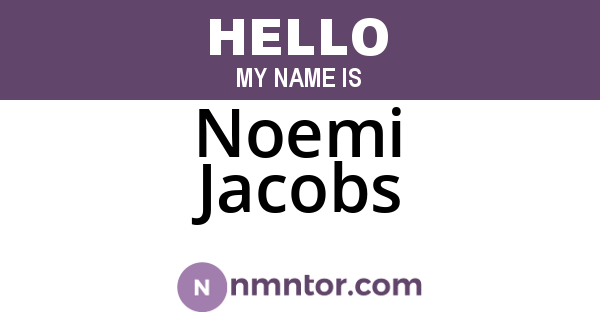 Noemi Jacobs
