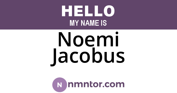 Noemi Jacobus