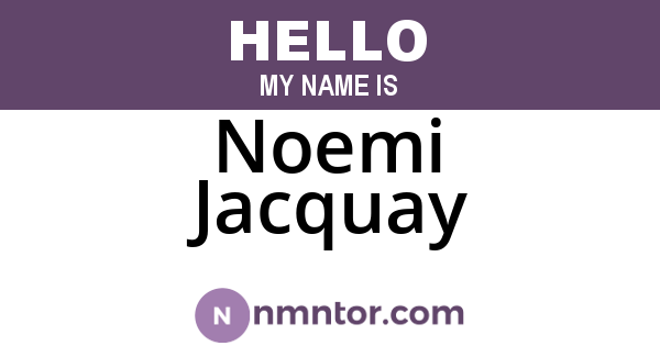 Noemi Jacquay