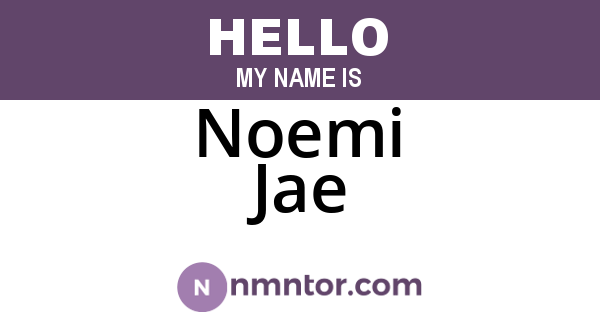 Noemi Jae