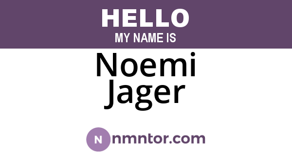 Noemi Jager