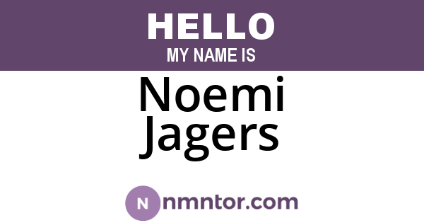 Noemi Jagers