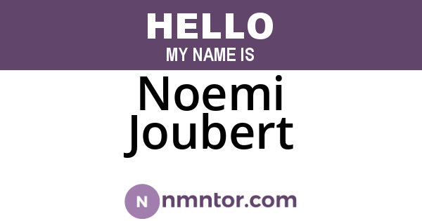 Noemi Joubert