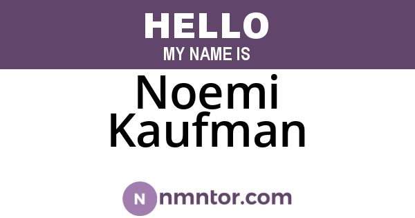 Noemi Kaufman