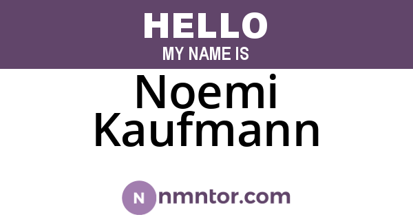 Noemi Kaufmann