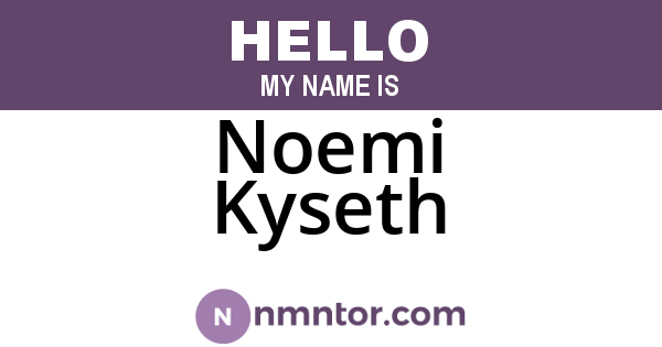Noemi Kyseth