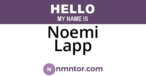 Noemi Lapp