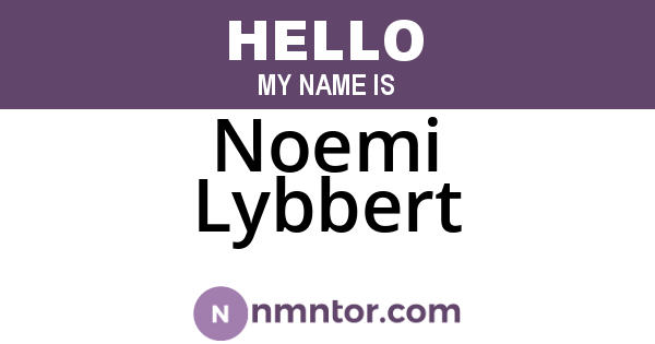 Noemi Lybbert