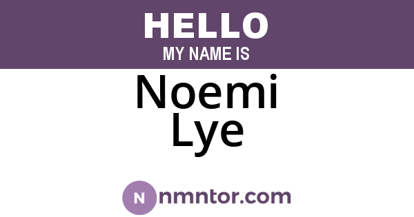 Noemi Lye