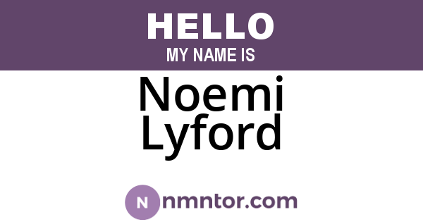 Noemi Lyford
