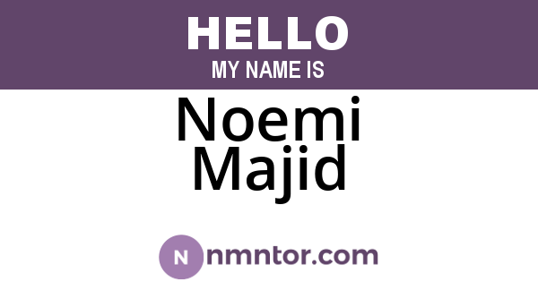 Noemi Majid