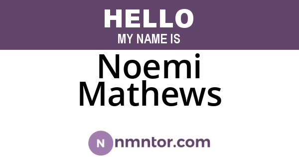 Noemi Mathews
