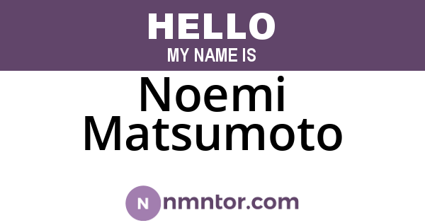 Noemi Matsumoto