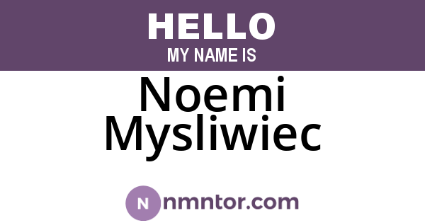 Noemi Mysliwiec