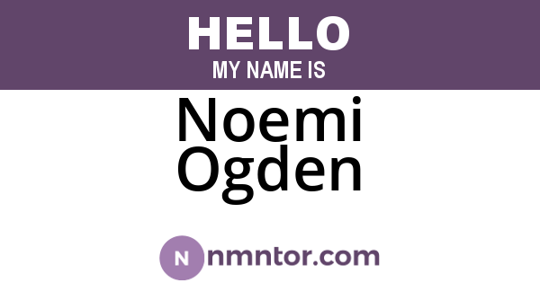 Noemi Ogden