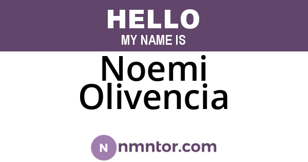 Noemi Olivencia