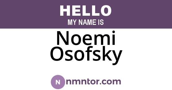 Noemi Osofsky