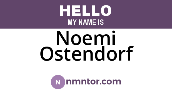 Noemi Ostendorf