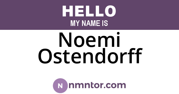 Noemi Ostendorff