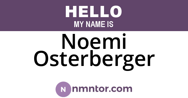 Noemi Osterberger
