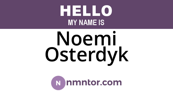 Noemi Osterdyk