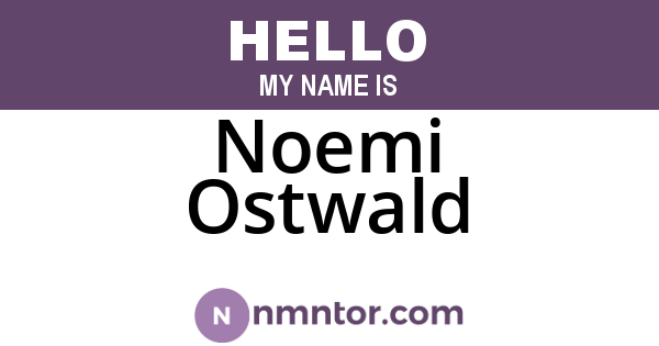 Noemi Ostwald