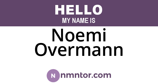 Noemi Overmann