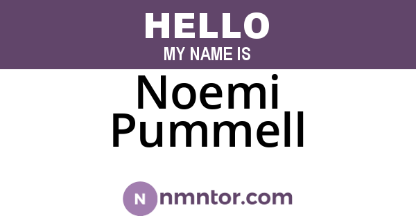 Noemi Pummell