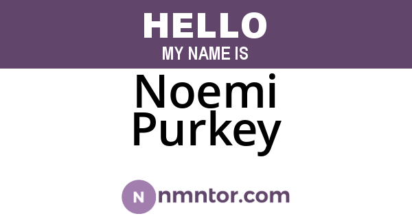 Noemi Purkey