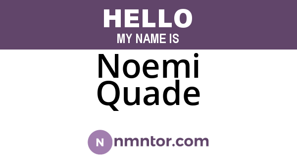Noemi Quade