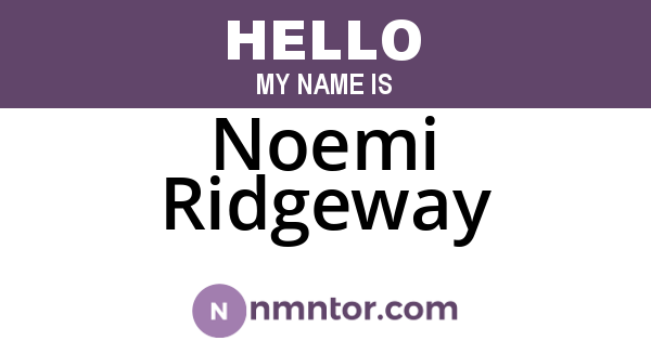 Noemi Ridgeway