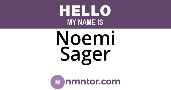 Noemi Sager