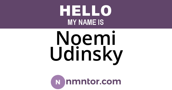 Noemi Udinsky