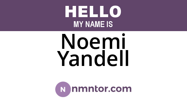 Noemi Yandell