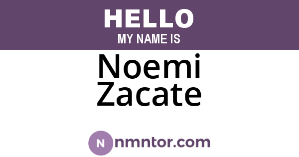 Noemi Zacate