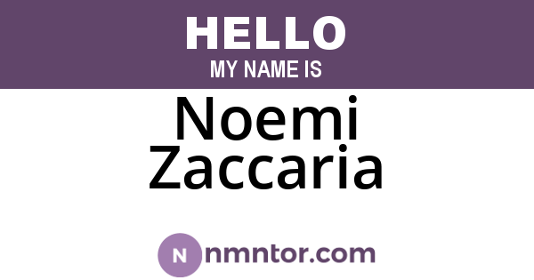 Noemi Zaccaria