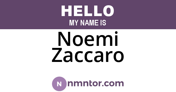 Noemi Zaccaro